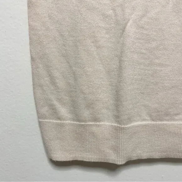 Kate Spade Light Pink Short Sleeved Scallop Detail Sweater - Picture 2 of 7